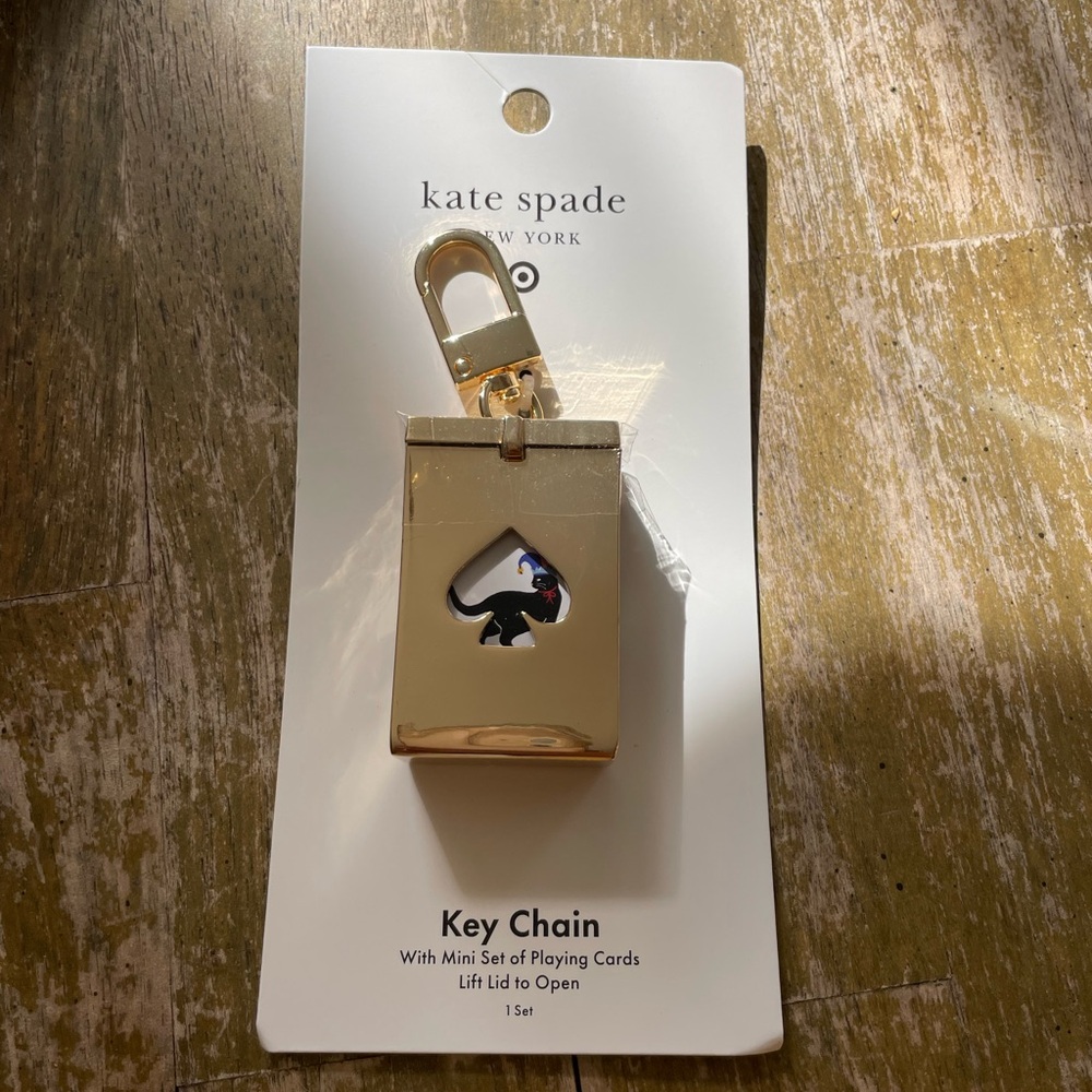 Kate Spade Gold Key Chain Deck of Cards